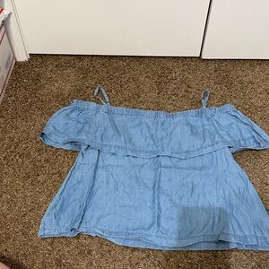 Women's Denim Off-Shoulder Top